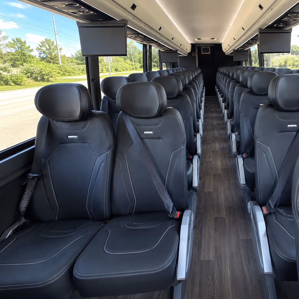west valley city 47 passenger charter bus inside