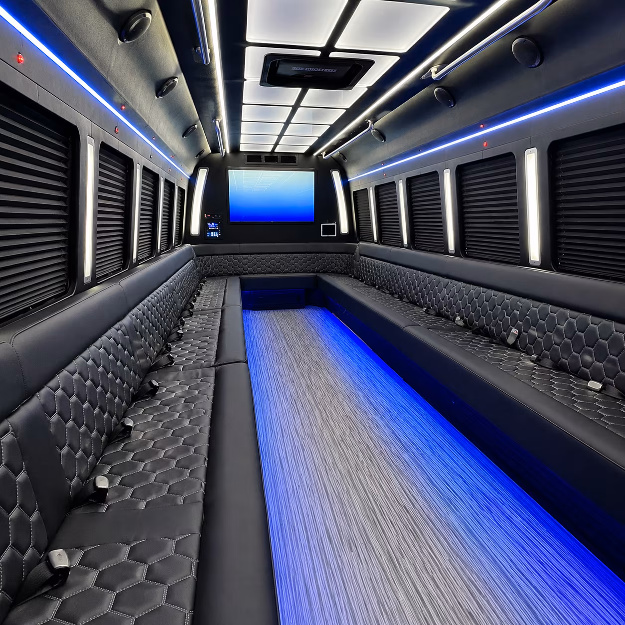 west valley city 50 passenger party bus inside